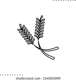 Wheat, Harvest grain vector icon isolated on white