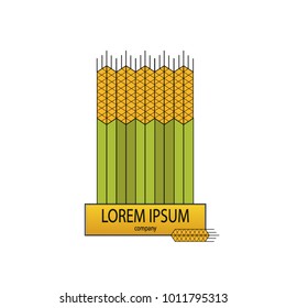 Wheat healthy agriculture grain logo