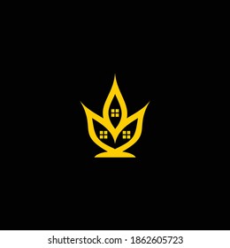 wheat house flat logo in yellow