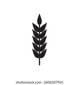 Wheat icon Black, vector simple illustration for web and app..eps
