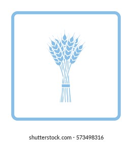 Wheat icon. Blue frame design. Vector illustration.