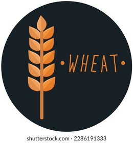 Clipart of Wheat Icon, einzelne Vektorgrafik
