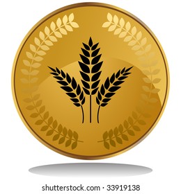 Weizensymbol-Münze