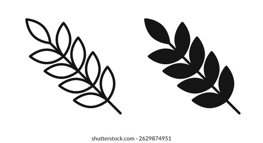 Wheat icon collection for UI on white background