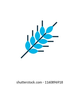 Wheat icon colored symbol. Premium quality isolated grain element in trendy style.