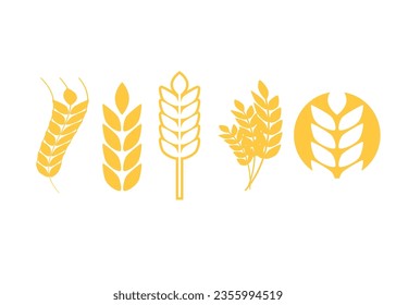 Wheat icon design template vector isolated illustration