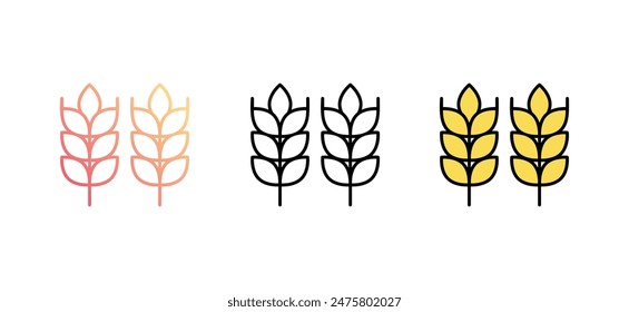 Diseño de icono de trigo con fondo blanco ilustración de stock