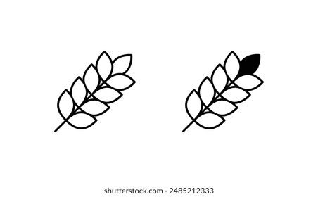 Wheat icon design with white background stock illustration