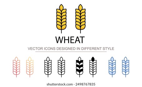 Wheat icon design with white background stock illustration