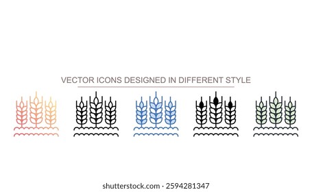 Wheat icon design with white background stock illustration