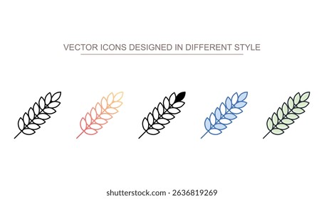 Wheat icon design with white background stock illustration
