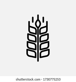 wheat icon designed in a line style