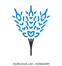 Wheat Icon. Editable Bold Outline With Color Fill Design. Vector Illustration.
