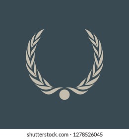 Wheat icon elegance luxury gold on navy vector HD