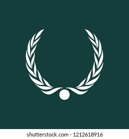 Wheat icon elegance luxury white on green vector HD