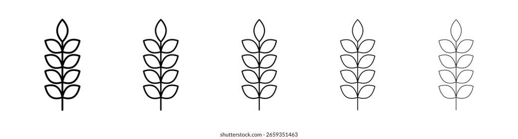 Wheat icon filled flat sign concept for web design.
