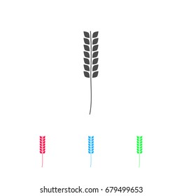 Wheat icon flat. Color pictogram on white background. Vector illustration symbol and bonus icons