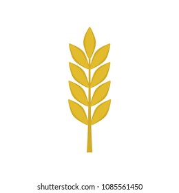 Wheat icon in flat design.