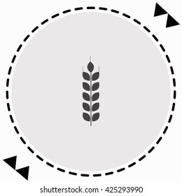 Wheat icon Flat Design. Isolated Illustration.