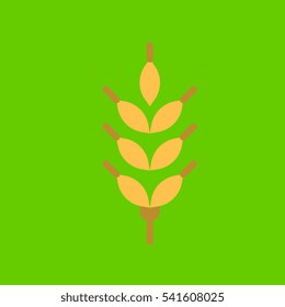 wheat icon flat disign
