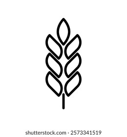 Wheat icon Flat fill set collection
