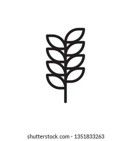 wheat icon flat glyph icon outline