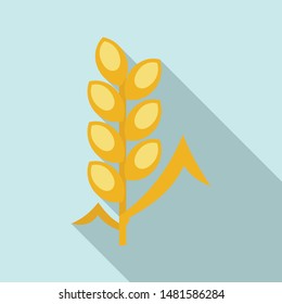 Wheat icon. Flat illustration of wheat vector icon for web design