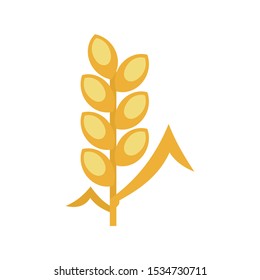 Wheat icon. Flat illustration of wheat vector icon for web design