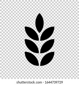wheat icon flat vector on transparent background