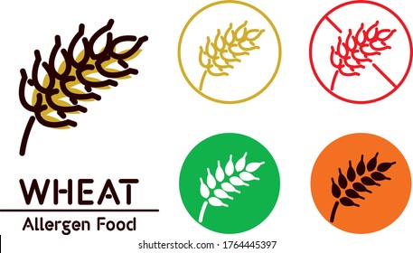 Wheat icon / food allergy, allergen