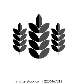 Wheat Icon.  Food Ingredients, Grain Symbol. Applied for Design Element, Presentation, Website or Apps.