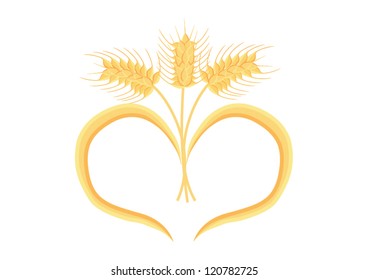 wheat  icon with heart