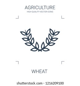 wheat icon. high quality line wheat icon on white background. from agriculture collection flat trendy vector wheat symbol. use for web and mobile