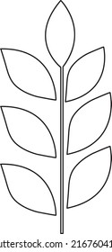 wheat icon illustration line art on white background..eps
