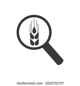 Wheat icon, isolated. Flat design.