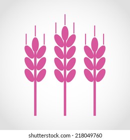 Wheat Icon Isolated on White Background