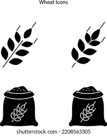 Icono de trigo aislado en un fondo blanco. icono de trigo de moda y símbolo moderno de trigo para logotipo, web, app, UI.