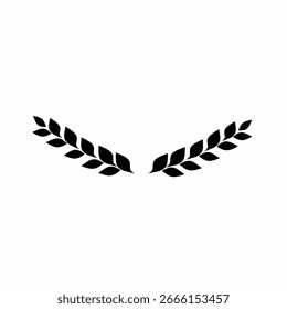  wheat icon Isolated on white. Vector Illustration.