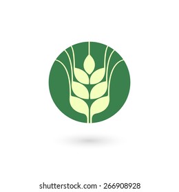 Wheat icon. Isolated on white background. Vector illustration, eps 10.