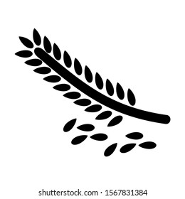 wheat icon isolated sign symbol vector illustration - high quality black style vector icons
