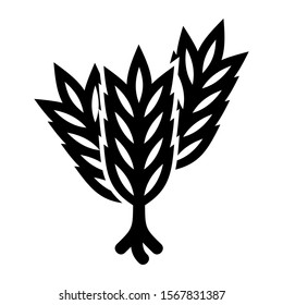 wheat icon isolated sign symbol vector illustration - high quality black style vector icons
