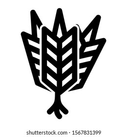 wheat icon isolated sign symbol vector illustration - high quality black style vector icons
