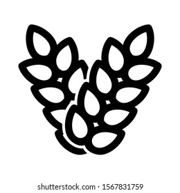 wheat icon isolated sign symbol vector illustration - high quality black style vector icons
