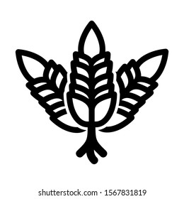 wheat icon isolated sign symbol vector illustration - high quality black style vector icons

