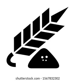 wheat icon isolated sign symbol vector illustration - high quality black style vector icons
