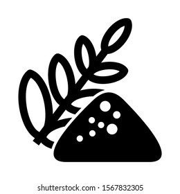 wheat icon isolated sign symbol vector illustration - high quality black style vector icons
