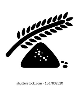 wheat icon isolated sign symbol vector illustration - high quality black style vector icons
