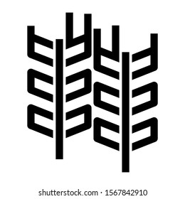 wheat icon isolated sign symbol vector illustration - high quality black style vector icons
