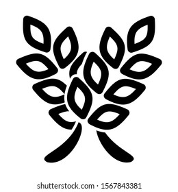 wheat icon isolated sign symbol vector illustration - high quality black style vector icons

