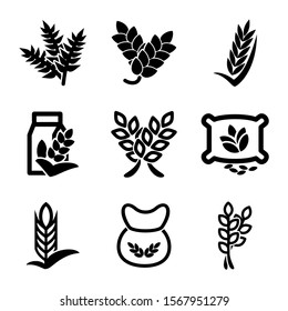 wheat icon isolated sign symbol vector illustration - Collection of high quality black style vector icons
